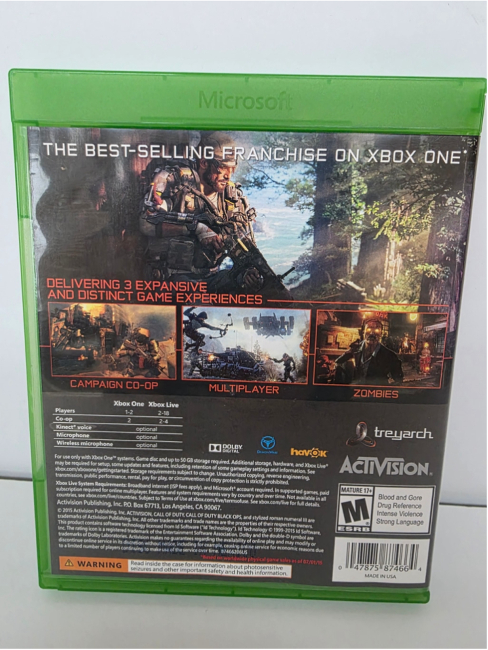 Activision Call of Duty Black Ops III Xbox One Video Game